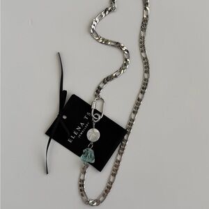 665 Silver Chain with Quartz Pearl Accents